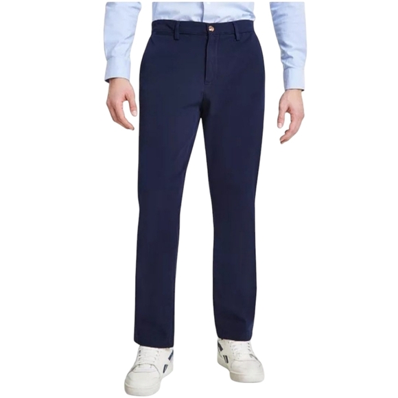 Men's Navy Blue Chinos Macy's Club Room Size 40W 30L - Picture 1 of 14